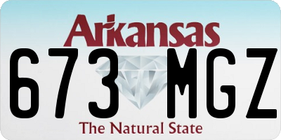 AR license plate 673MGZ