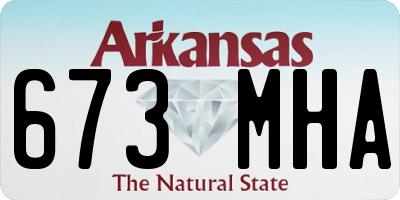 AR license plate 673MHA
