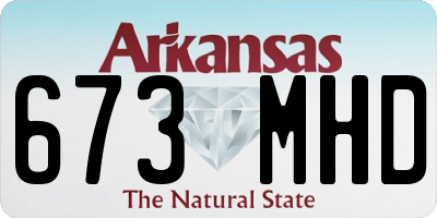 AR license plate 673MHD