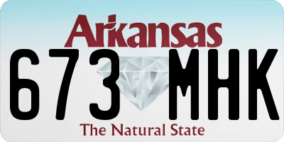 AR license plate 673MHK