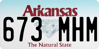 AR license plate 673MHM