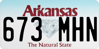 AR license plate 673MHN
