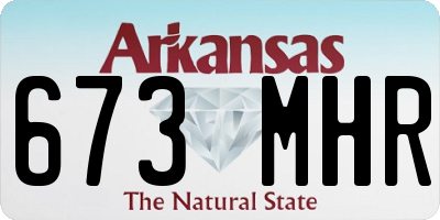 AR license plate 673MHR