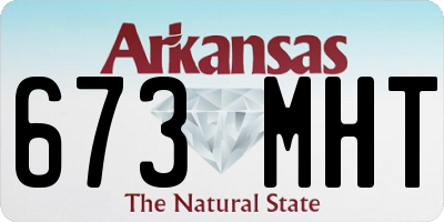 AR license plate 673MHT
