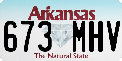 AR license plate 673MHV