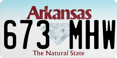 AR license plate 673MHW