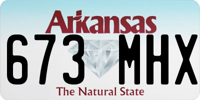 AR license plate 673MHX