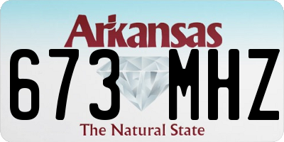 AR license plate 673MHZ