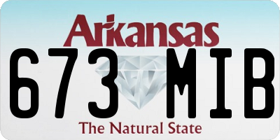 AR license plate 673MIB