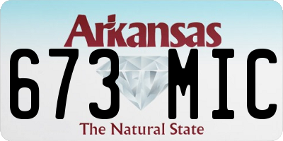 AR license plate 673MIC