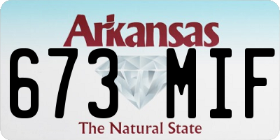 AR license plate 673MIF