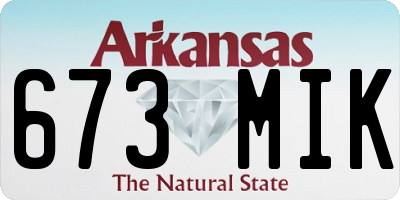 AR license plate 673MIK