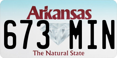 AR license plate 673MIN