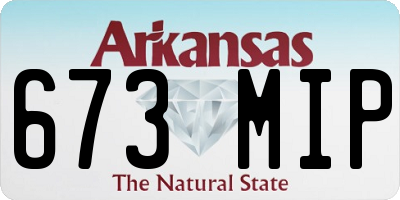 AR license plate 673MIP