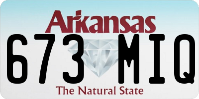 AR license plate 673MIQ