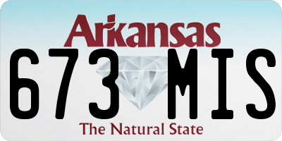 AR license plate 673MIS