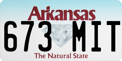 AR license plate 673MIT