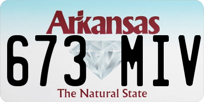 AR license plate 673MIV