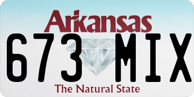 AR license plate 673MIX