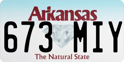 AR license plate 673MIY