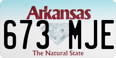 AR license plate 673MJE