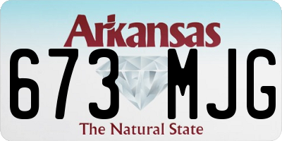AR license plate 673MJG