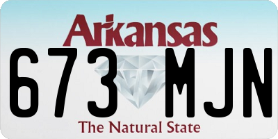AR license plate 673MJN