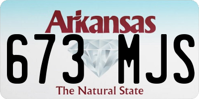 AR license plate 673MJS