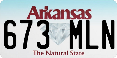 AR license plate 673MLN