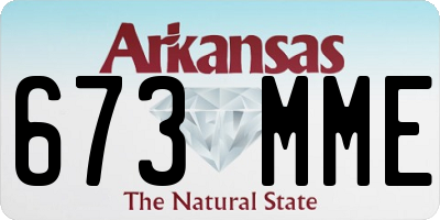 AR license plate 673MME