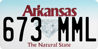AR license plate 673MML