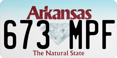 AR license plate 673MPF