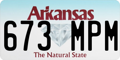 AR license plate 673MPM