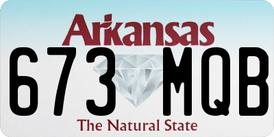 AR license plate 673MQB