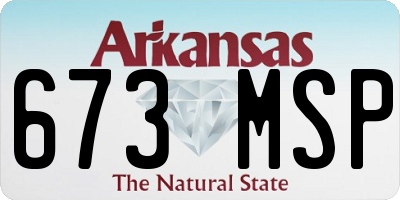 AR license plate 673MSP