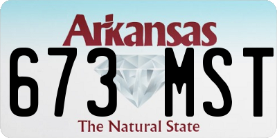 AR license plate 673MST