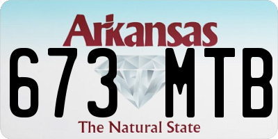 AR license plate 673MTB