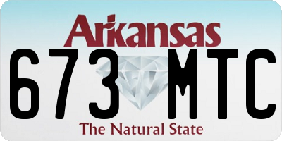 AR license plate 673MTC