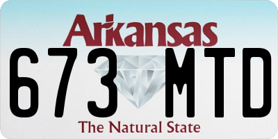 AR license plate 673MTD