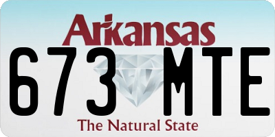 AR license plate 673MTE