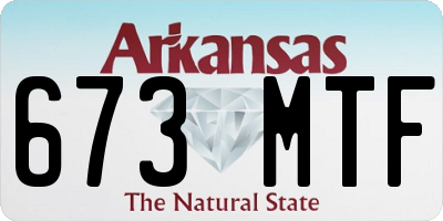 AR license plate 673MTF