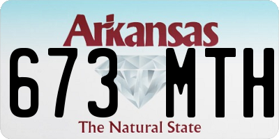 AR license plate 673MTH