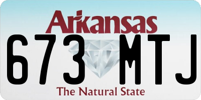 AR license plate 673MTJ