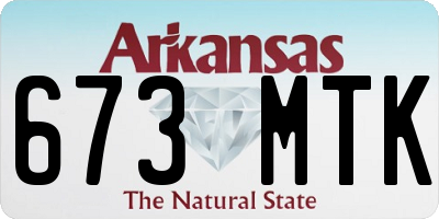 AR license plate 673MTK