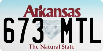 AR license plate 673MTL