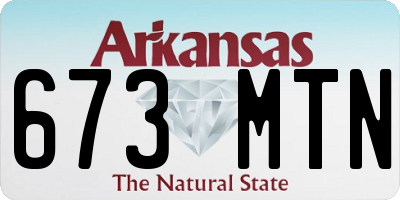 AR license plate 673MTN