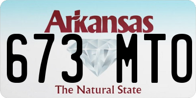 AR license plate 673MTO