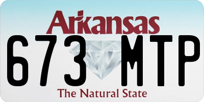 AR license plate 673MTP