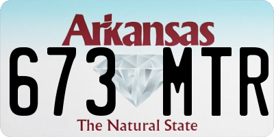 AR license plate 673MTR