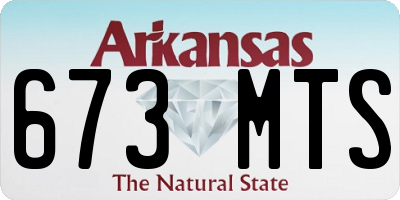 AR license plate 673MTS